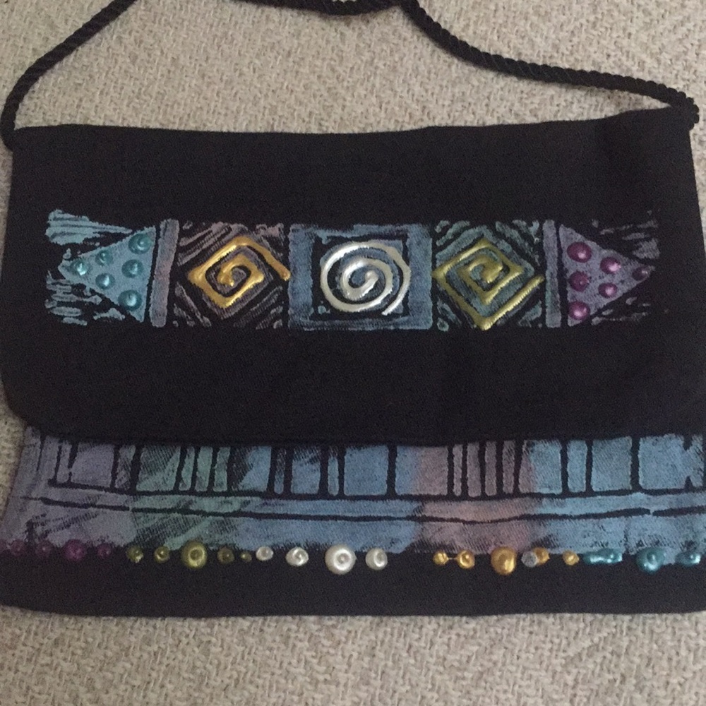 Art 2 Wear mini fabric block print bag. Cool! NWT!
